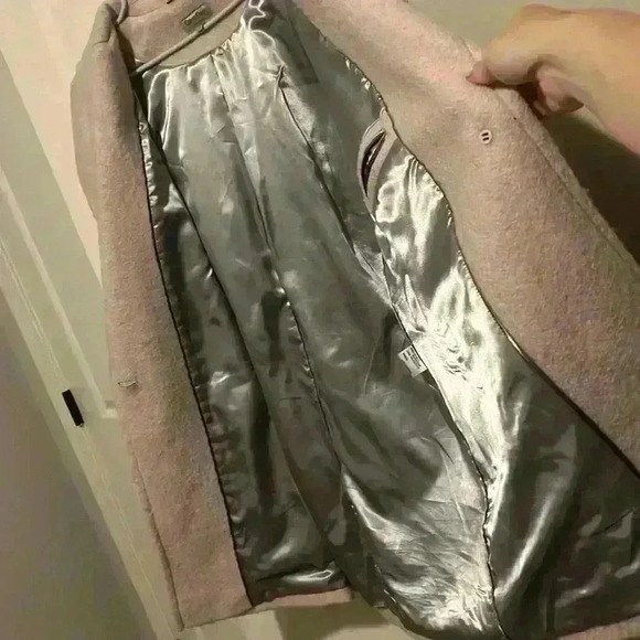 Calvin Klein Premium size XL light pink Pea Coat wool poly blend - Picture 3 of 11